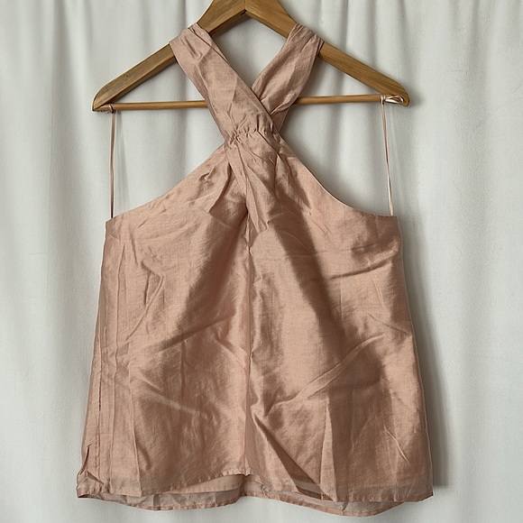 Joie NWT Blush Sand Earldena Halter Top Shirt **Size L** 🌸🌸 - Picture 3 of 6